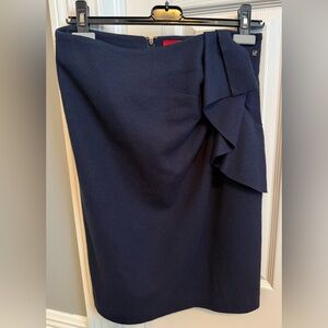 Carolina Herrera Dark Blue Pencil Skirt